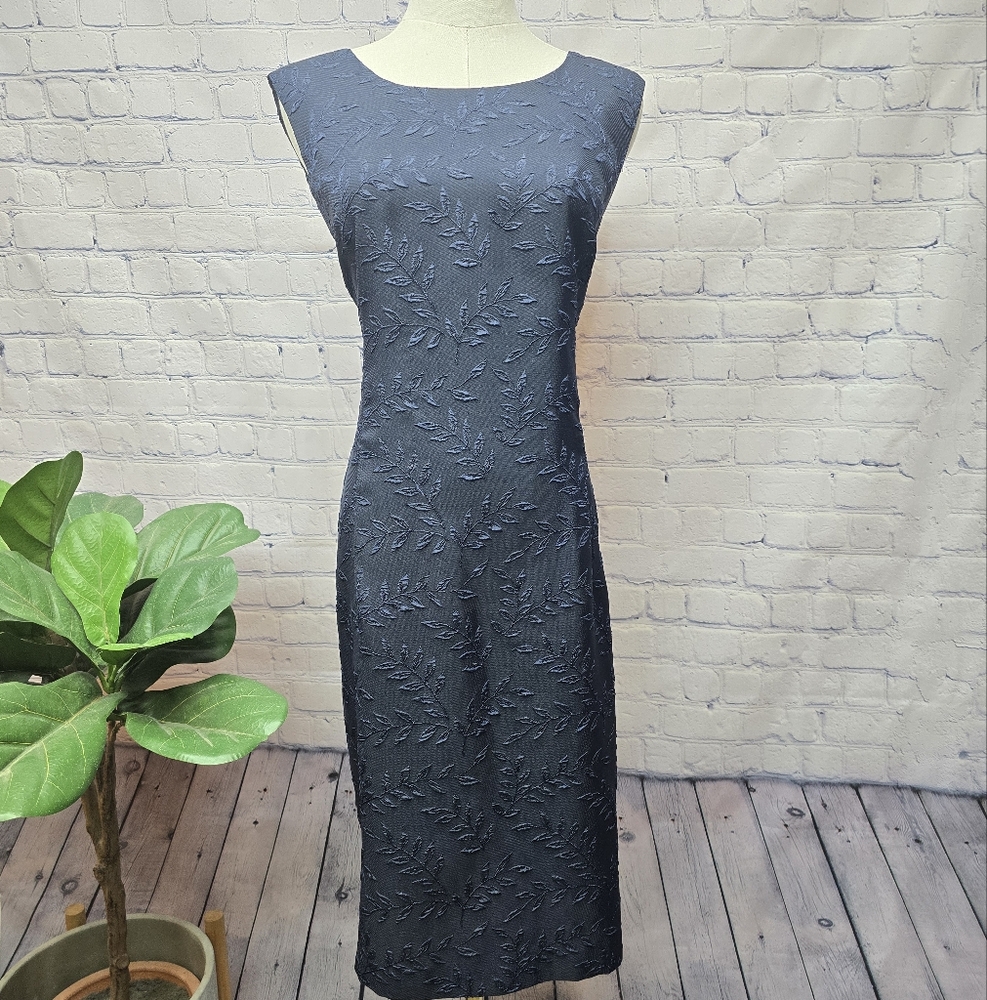 Leslie Fay Y2K Sheath Midi Dress - 16